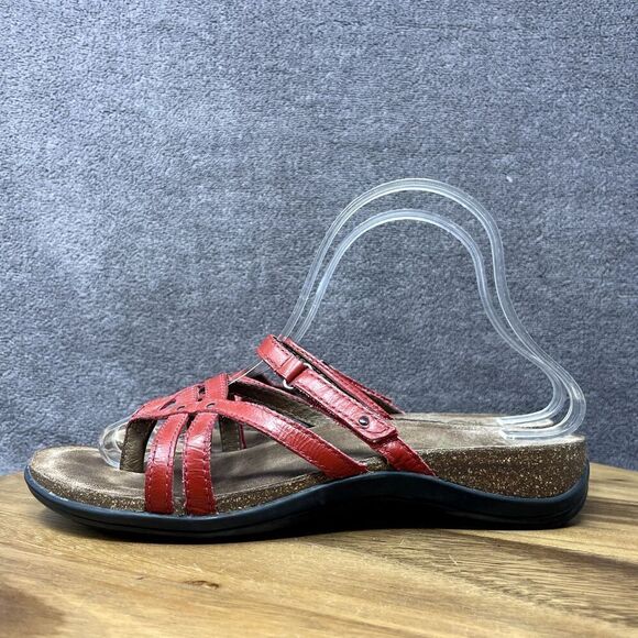 Dansko Jenelle Strappy Thong Sandals Cork Leather Red Womens Size EU 38 US 7.5-8 - Picture 3 of 8